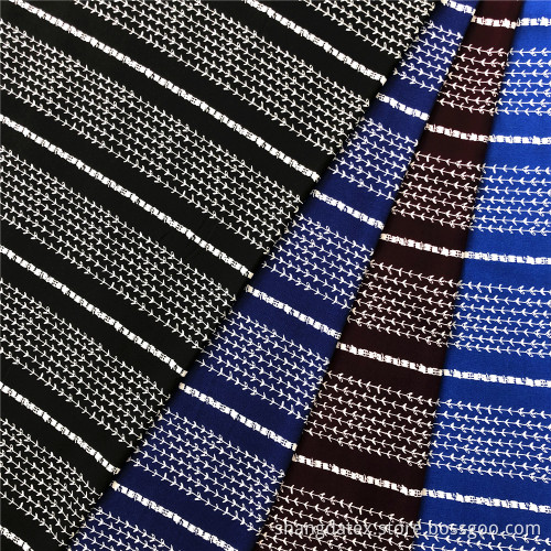 Color Background White Stripe Rayon 30S 120Gsm Printed